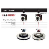 2x Front 4X4 Survival T2 Slotted Rotors (Patrol Y62)