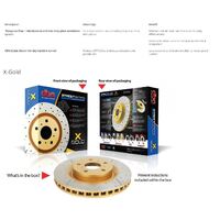 2x Front Street Gold Cross-Drilled/Slotted Rotors (Patrol Y62)