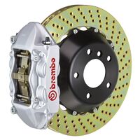 GT Big Brake Kit - Rear - Silver 4 Pot Calipers - Drilled 380mm