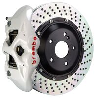 GT Big Brake Kit - Rear - White 4 Pot Calipers - Drilled 380mm