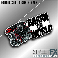 Barra The World Sticker Graphic bumper window jdm v8 car ute aussie vinyl  