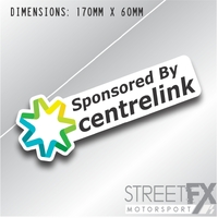 Sponsored By Centrelink Sticker Funny Humour Car  Truck Ute  4x4 Pop Culture   