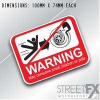 Warning Turbo May Consume Sticker Graphic bumper window jdm v8 car ute aussie  