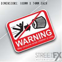 Warning Pod Filter May Consume Sticker bumper window jdm car ute aussie  