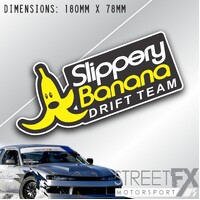 Slippery Banana Drift team Sticker decal tuned turbo race jdm D1 stance