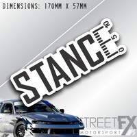 Stance Funny Car Sticker JDM Drift Static Lowered Air Bag Suspension Tuner