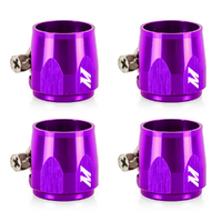 -6AN Hex Hose Finisher Clamp Set - Purple