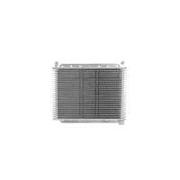 Trans Oil Cooler - 280 x 200 x 19mm -6 AN fittings suits 9" SPAL Fan, Temp Switch Boss - Raw