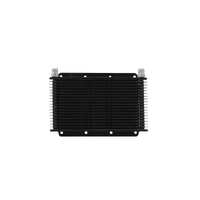 Trans Oil Cooler - 280 x 150 x 19mm -8 AN fittings Black Powder Coat