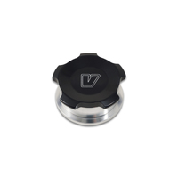 Vibrant 1.5in OD Aluminum Weld Bungs w/ Black Anodized Threaded Cap (incl. O-Ring)