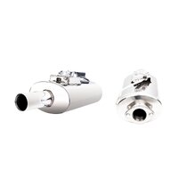 Varex Universal Oval Muffler - 2.5in Inlet/2.5in Outlet - Single Tip