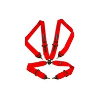 4 Point CAM Lock Harness - 3"/76mm Red w/ Black Metal Hardware