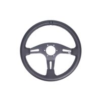 Leather Steering Wheel - Black|Black Stitching - Black|Black Stitching