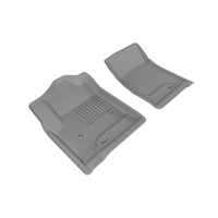 3D MAXpider 2014-2018 Chevrolet/GMC Silverado/Sierra Regular Cab Kagu 1st Row Floormat - Gray