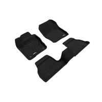 3D Maxpider 12-18 Ford Focus Elegant Floor Mat- Black 1St Row 2Nd Row