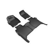 3D Maxpider 19-24 GMC Sierra 1500 Crew Cab 5-Seat Kagu Black R1 R2 (Trim To Fit Underseat Box)