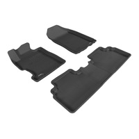 3D MAXpider 2006-2011 Honda Civic Sedan Kagu 1st & 2nd Row Floormat - Black