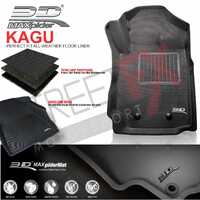 3D MAXider 2023 Toyota BZ4X Kagu Black Floor Mat - Row 2