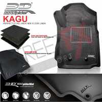 3D MAXider 22-23 Toyota Corolla Cross AWD Kagu Black Floor Mats - Row 1/2