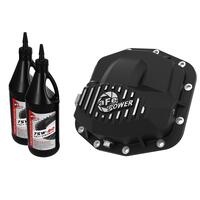 aFe 18-21 Jeep Wrangler JL Dana M210 Pro Series Front Diff Cover w/ Oil - Black