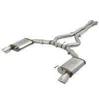 aFe MACHForce XP 3in 304 SS Cat-Back Exhausts w/ Polished Tips 15-17 Ford Mustang GT V8-5.0L/V6-3.7L