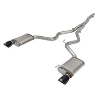 aFe MACHForce XP Exhausts Cat-Back SS-304 EXH w/ Black Tips 15-16 Ford Mustang EcoBoost 2.3L (t)