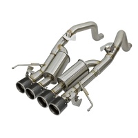 aFe MACHForce XP 3in -2 1/2in Axle Back SS Exhaust w/Carbon Fiber Tips 14-17 Chevy Corvette V8 6.2L