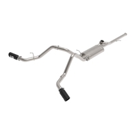 aFe Gemini XV 3in 304 SS Cat-Back Exhaust w/ Cutout 14-19 GM Trucks 4.3L/5.3L w/ Black Tips