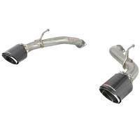 aFe POWER Takeda 2.5in 304 SS Axle-Back Exhaust w/ Carbon Fiber Tips 17-19 Infiniti Q60 V6-3.0L (tt)