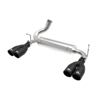 aFe Vulcan Series 2.5in 304 SS Axle-Back Exhaust Black 07-18 Jeep Wrangler (JK) V6-3.6/3.8L