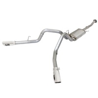 aFe MACHForce XP Exhaust 3in SS Dual Side Exit CB w/ Polish Tips 15 Ford F150 Ecoboost V6-2.7L/3.5L