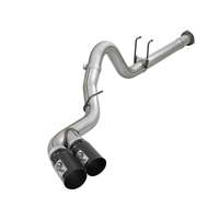 aFe Power 11-14 Ford F250/F350 6.7L Diesel Rebel XD 4in 409 SS DPF-Back Exhaust System - Black Tips