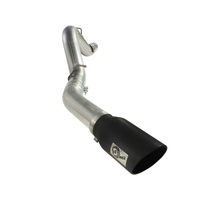 aFe MACHForce XP Exhaust 5in DPF-Back SS 11-13 GM Diesel Trucks V8-6.6L (td) (LML) (Blk Tip)