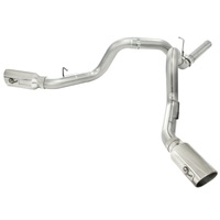 aFe MachForce XP Exhaust 4inch DP-Back All SS 2011-14 GM Diesel Trucks V8-6.6L LML Polished