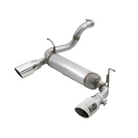 aFe Rebel Series 2.5in 409 SS Axle-Back Exhaust w/ Polished Tips 2018+ Jeep Wrangler (JL) V6 3.6L