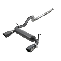 aFe Rebel Series 409 Stainless Steel Cat-Back Exhaust 18-21 Jeep Wrangler JL 2.0L (t) - Black Tip