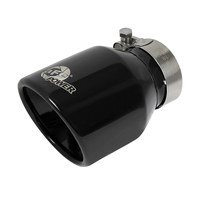 aFe MACH Force-Xp 409 SS Clamp-On Exhaust Tip 2.5in. Inlet / 4in. Outlet / 6in. L - Black