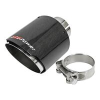 aFe MACH Force-Xp 304 SS Clamp-On Exhaust Tip 2.5in. Inlet / 4.5in. Outlet / 7in. L - Carbon Fiber