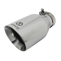 aFe Takeda 304 Stainless Steel Clamp-On Exhaust Tip 2.5in. Inlet / 4.5in. Outlet / 9in. L - Polished