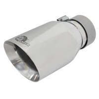 aFe MACH Force-Xp Univ 304 SS Double-Wall Clamp-On Exhaust Tip - Polished - 3in Inlet - 4.5in Outlet