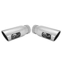 aFe MACHForce-XP 304 Stainless Steel Polished Exhaust Tip 3.5in x 4.5in Out x 12in L Clamp-On