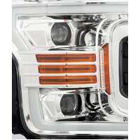 AlphaRex 18-19 Ford F-150 PRO-Series Projector Headlights Plank Style Chrm w/Activ Light/Seq Signal