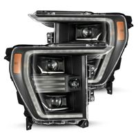 AlphaRex 21-22 Ford F150 PRO-Series Projector headlights Black w/Activ Light/Seq Signal