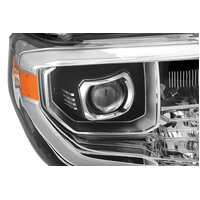 AlphaRex 14-18 Toyota Tundra PRO-Series Projector Headlights Chrome w/ Sequential Signal and DRL