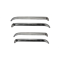 AVS 07-18 Jeep Wrangler Ventshade Front & Rear Window Deflectors 4pc - Chrome