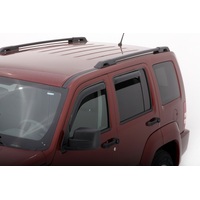 AVS 08-14 Jeep Liberty Ventvisor In-Channel Front & Rear Window Deflectors 4pc - Smoke