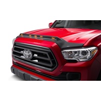 AVS 2016-2019 Toyota Tacoma Aeroskin Low Profile Hood Shield w/ Lights - Black