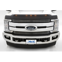 AVS 2017-2019 Ford F250 Super Duty Aeroskin Low Profile Hood Shield w/ Lights - Black