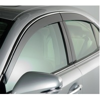 AVS 06-10 Volkswagen Jetta Ventvisor Low Profile Deflectors 4pc - Smoke w/Chrome Trim