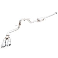 AWE 0FG 21+ Ford F150 Dual Side Exit Cat-Back Exhaust- 4.5in Chrome Silver Tips